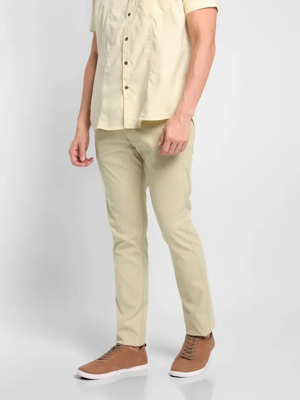 Beige Linen Pants for Men, 