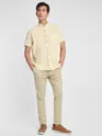 Beige Linen Pants for Men