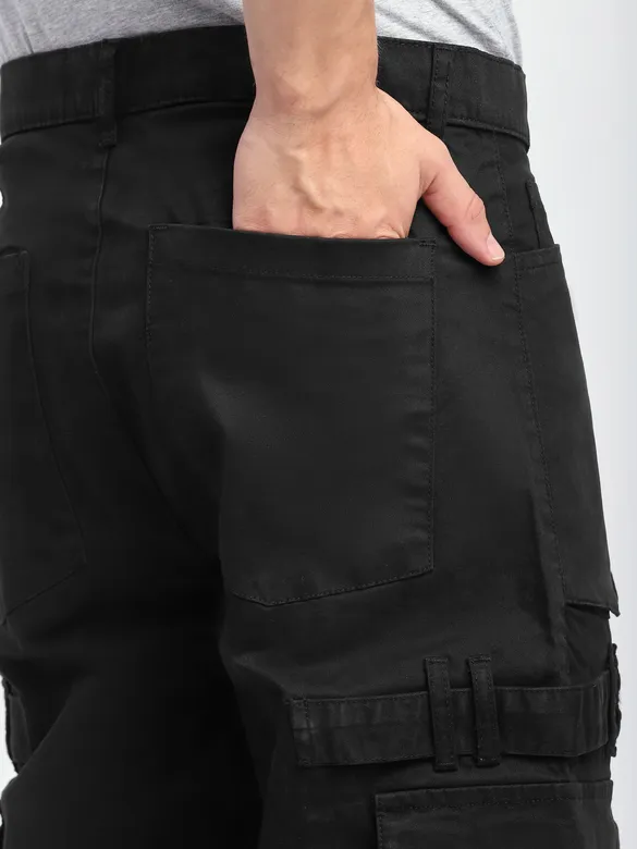 Black Belt Loop Cargo Pants