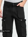 Black Belt Loop Cargo Pants