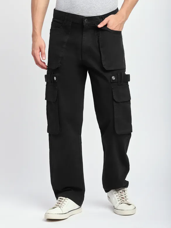 Black Belt Loop Cargo Pants
