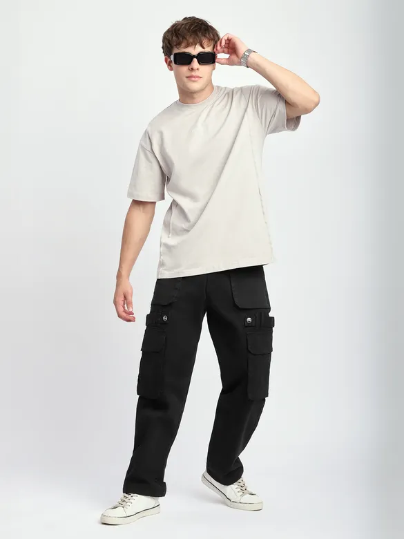 Black Belt Loop Cargo Pants