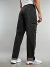 Black Cotton Cargo Pants