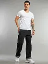 Black Cotton Cargo Pants