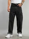 Black Cotton Cargo Pants