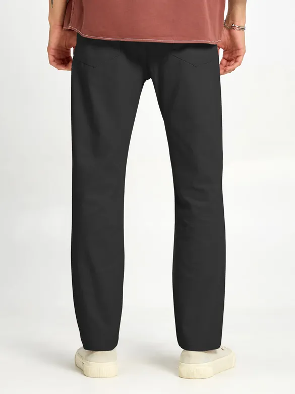Black Regular-fit Chino Pants