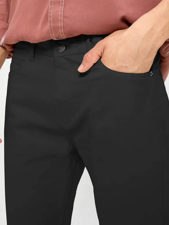 Black Regular-fit Chino Pants