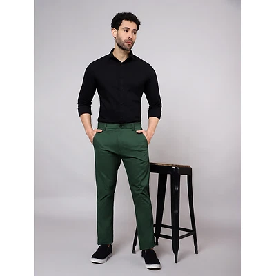 Bottle Green Chinos for Men