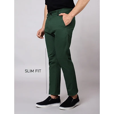 Bottle Green Chinos for Men