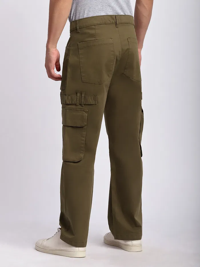 Brown Belt Loop Cargo Pants