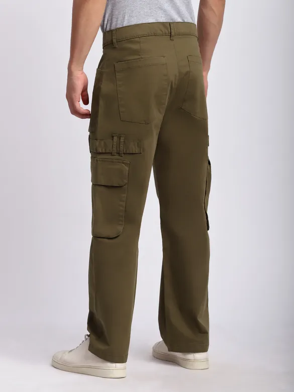 Brown Belt Loop Cargo Pants