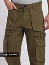 Brown Belt Loop Cargo Pants