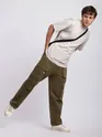 Brown Belt Loop Cargo Pants
