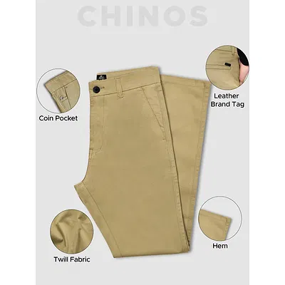Camel Beige Chinos for Men