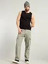 Clay Beige Cotton Cargo Pants