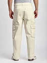 Cream Belt Loop Cargo Pants