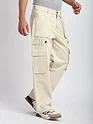 Cream Belt Loop Cargo Pants