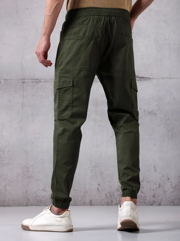 Crocodile Green Men?s Cargo Jogger Pants