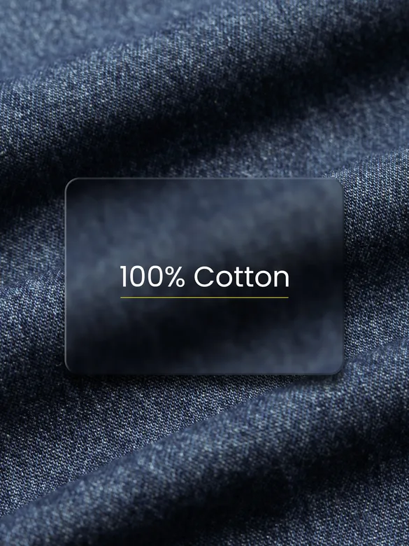 Dark Blue Ombre Denim Shirt For Men