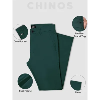 Dark Green Chinos for Men