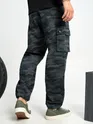 Dark Grey Camo Cargo Pants for Men