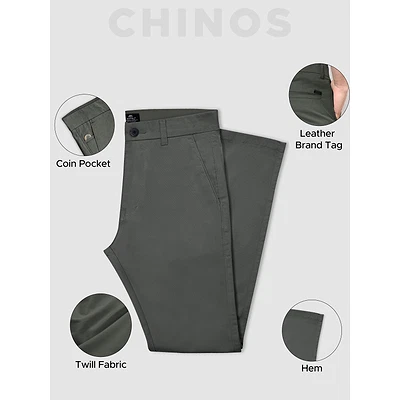 Dark Grey Chinos for Men