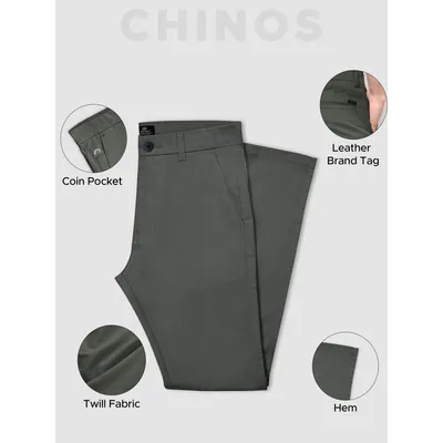 Dark Grey Chinos for Men