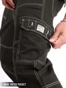 Dark Grey Contrast Stitch Cargo Pants for Men