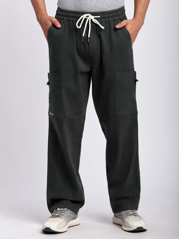 Dark Grey Elasticated Cargo Pants