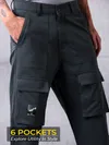 Dark Grey Utility Cargo Pants for Men