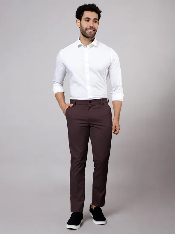 Dark Maroon Chinos for Men