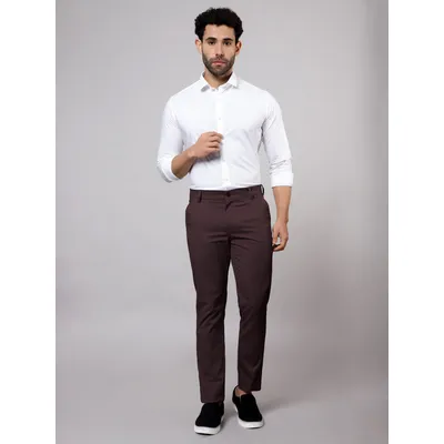 Dark Maroon Chinos for Men
