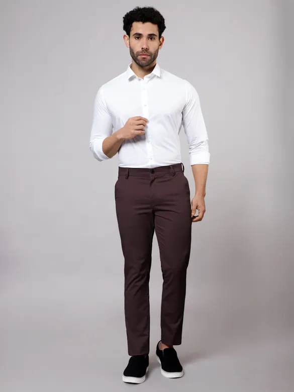 Dark Maroon Chinos for Men