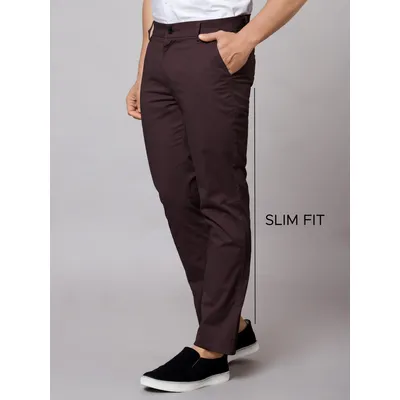 Dark Maroon Chinos for Men