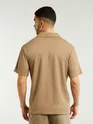 Golden Brown Lapel Collar Polo T-Shirt
