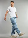Light Blue Cotton Cargo Pants