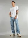 Light Blue Cotton Cargo Pants