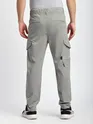 Light Grey Cut and Sew Cargo Pants