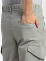 Light Grey Cut and Sew Cargo Pants