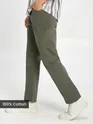 Light Olive Green Regular-fit Chino Pants