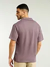 Mauve Pink Lapel Collar Polo T-Shirt