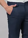 Midnight Blue Slim-Fit Trousers