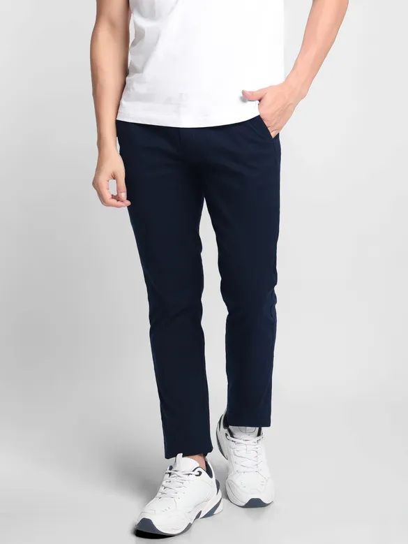 Midnight Blue Linen Pants for Men, 