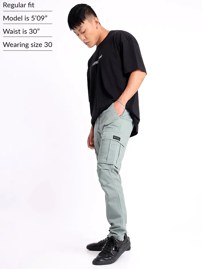 Mist Grey Signature Cargo Pants
