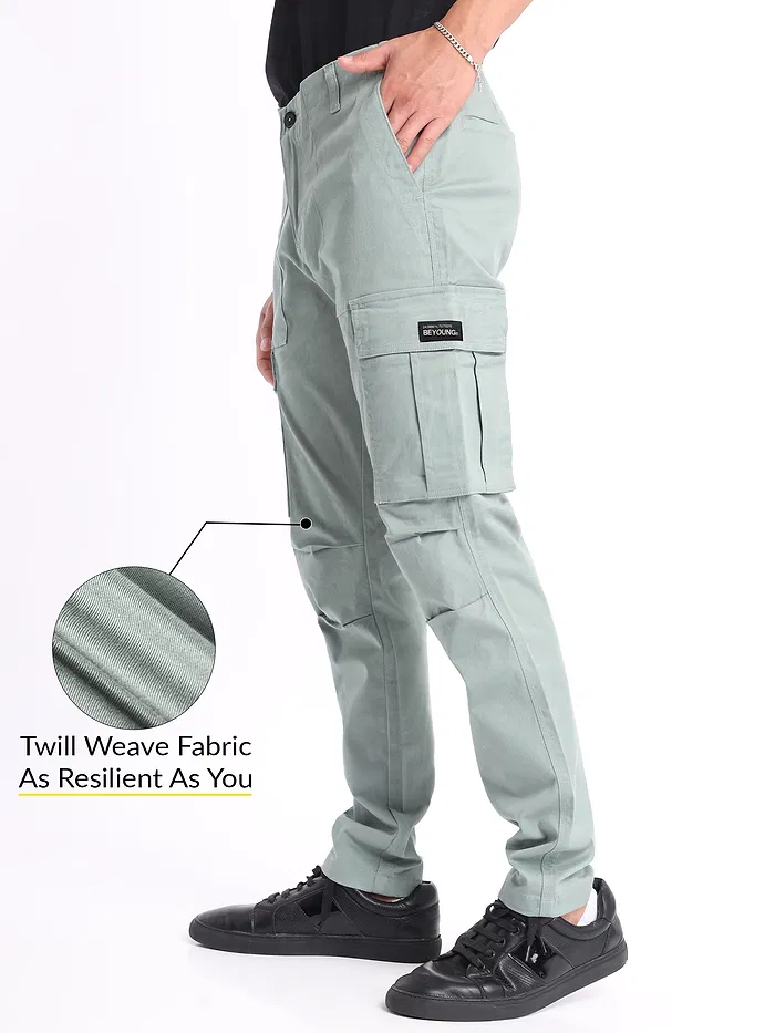 Mist Grey Signature Cargo Pants