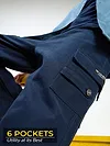 Navy Blue Oversized Cargo Pants for Men