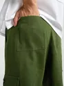 Olive Green Oversized Cargo Pants for Men