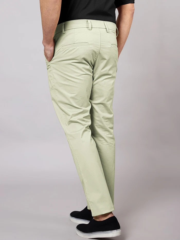 Pale Green Chinos for Men