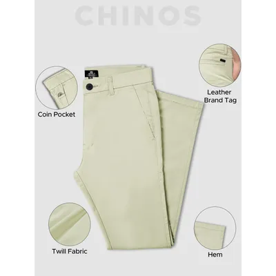 Pale Green Chinos for Men