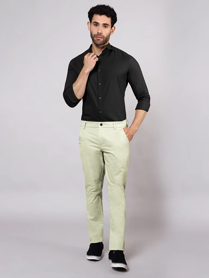 Pale Green Chinos for Men